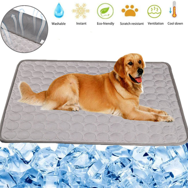 Cooling Summer Pet Mat: Dog Bed, Cat Blanket, Washable Car Seat Cover