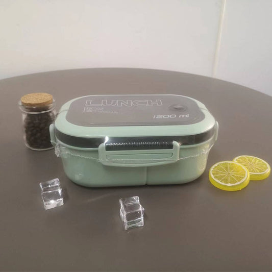Lunch Container

Portable 2-Layer Grid Children's Bento Lunch Box, Leakproof + Microwavable + Odor-Proof, Includes Fork + Spoon