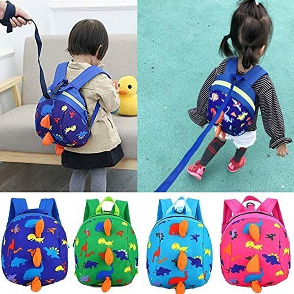Infant Dinosaur Safety Harness Backpack for Toddlers Kids - Anti-lost Kindergarten Bag